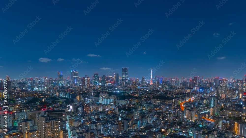 東京風景・夜景・夜・タイムラプス 東京風景・夜景・夜・タイムラプス
