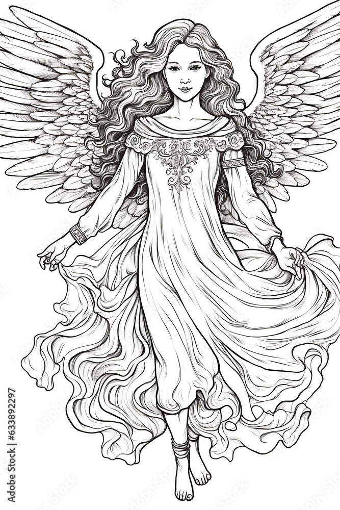 Angel para colorear