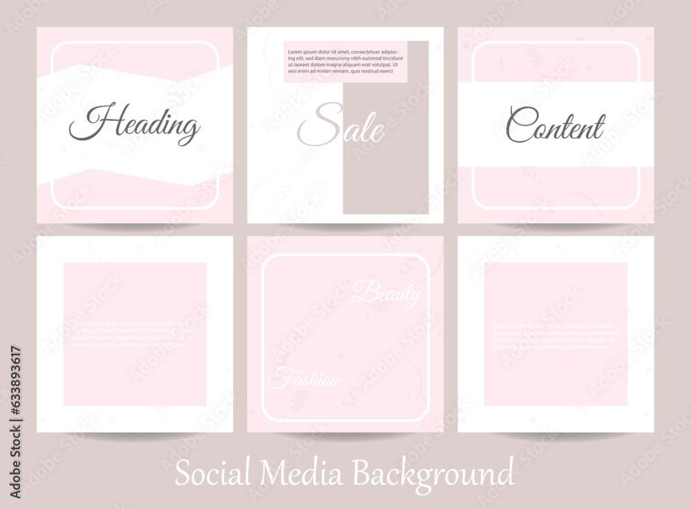 Social media story post reel layout template. Square frame app background in pink and gold glitter. Banner for Black Friday sale, special prices, limited promotion for beauty, makeup, jewelry