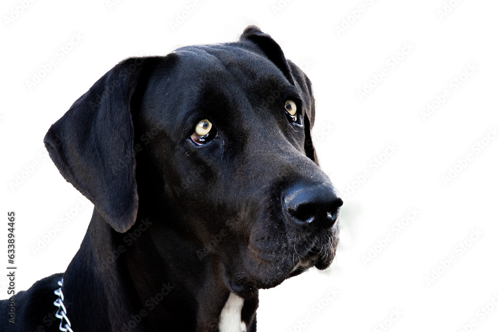 Black Great Dane face Dog