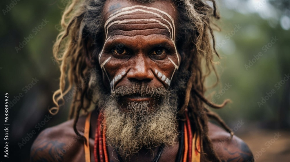 Portrait of an Australian aboriginal man Portrait of an Australian aboriginal man