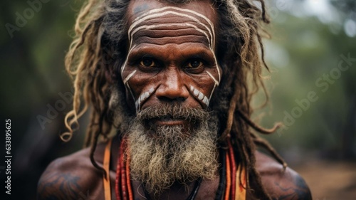 Portrait of an Australian aboriginal man