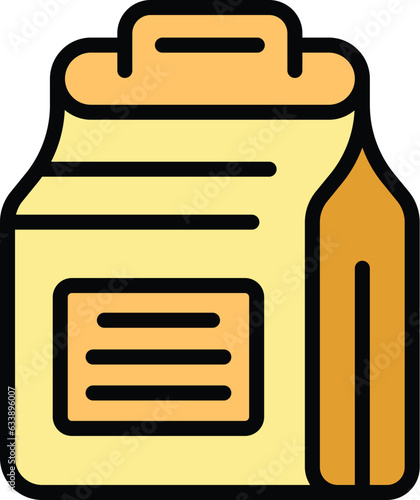 Wash machine detergent icon outline vector. Home cleaning. Work estate color flat