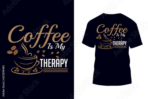 Coffee art and typography t-shirt design
