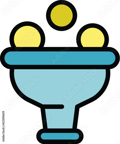 Opinion social funnel icon outline vector. Key leader. Network marketing color flat