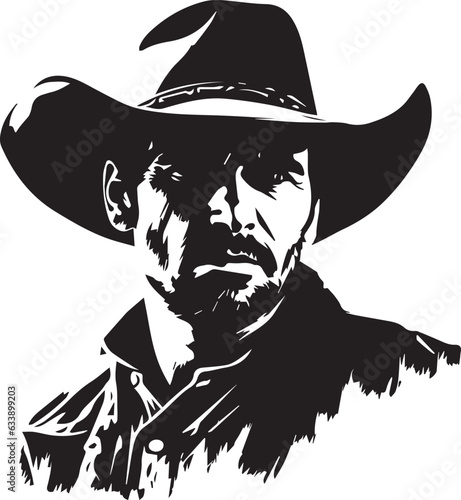 Cowboy Man Hat Western Rancher Prairie
