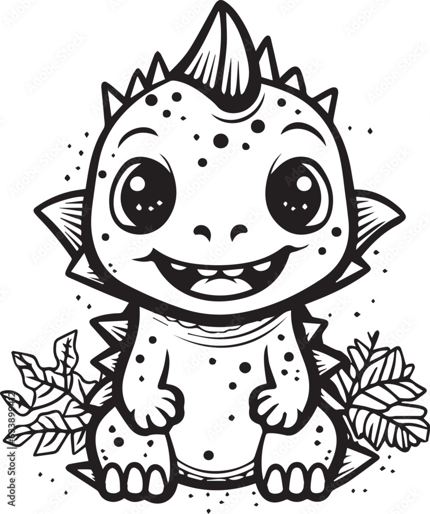 Fototapeta premium Dino Baby Animal Dinosaur Lizard Dragon
