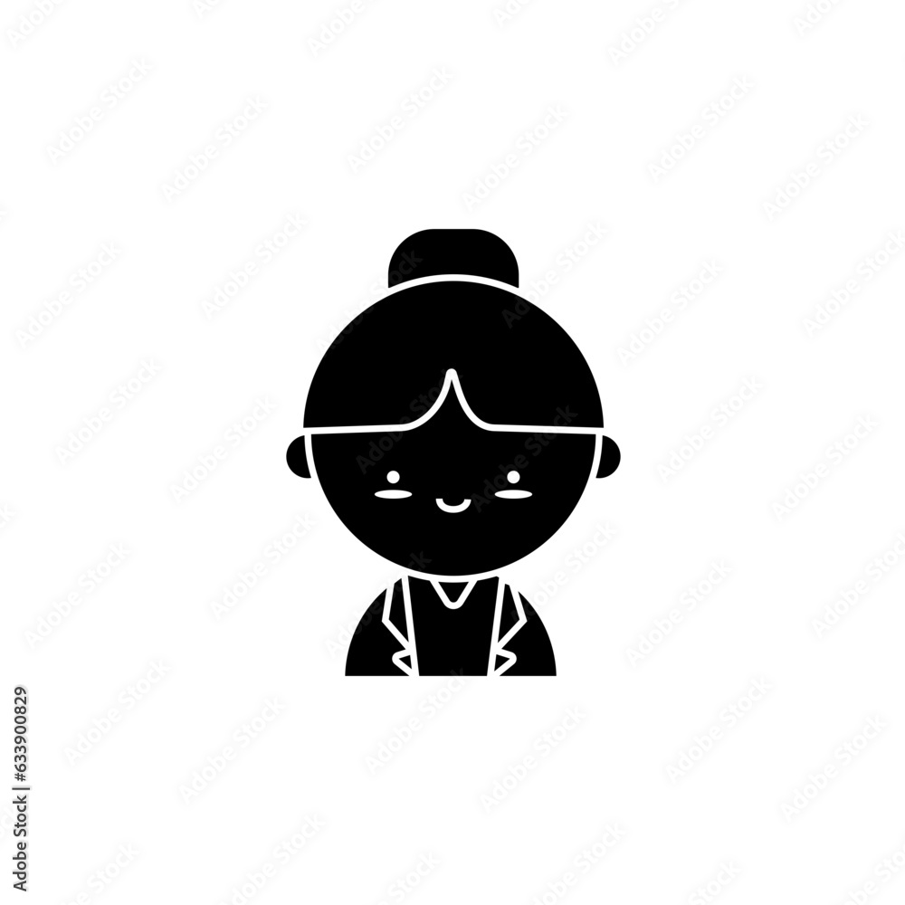 Silhouette Cute Avatar Icon Silhouette Cute Avatar Icon