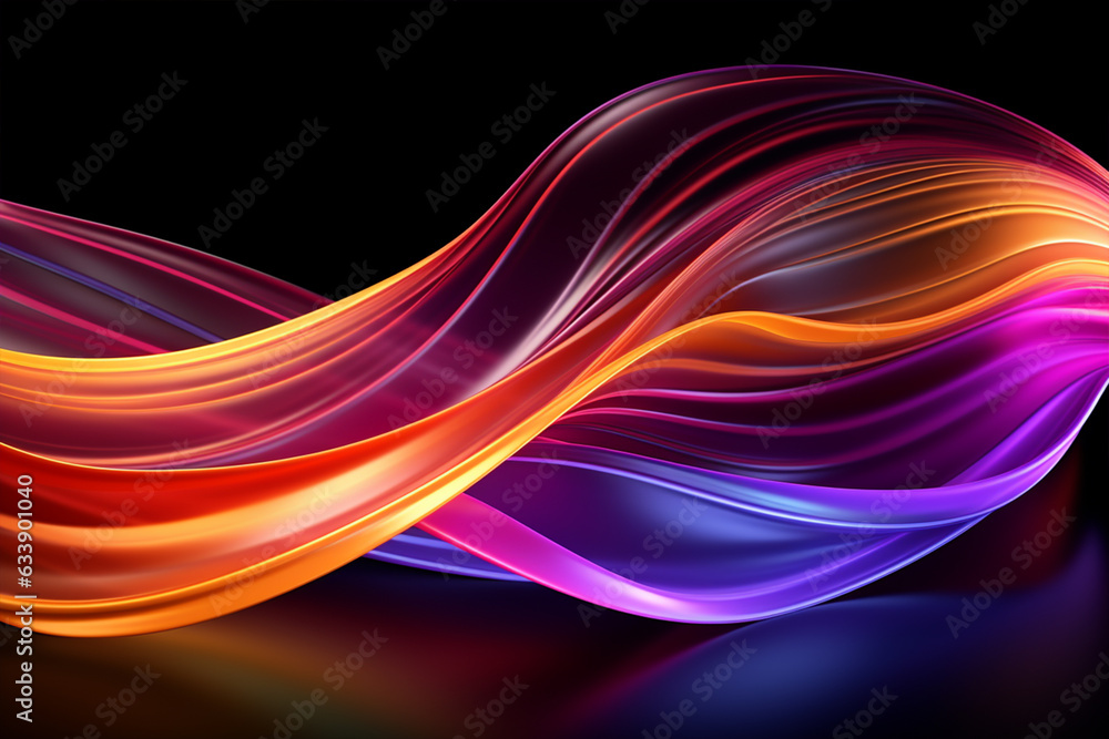 Abstract painting with neon light Abstract painting with neon light