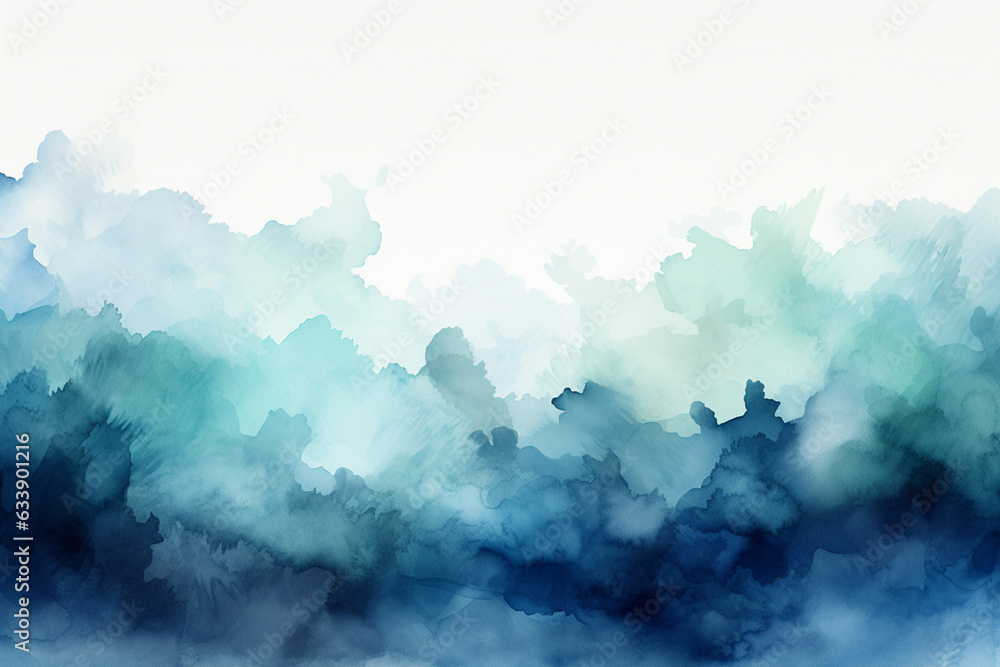 Creative Abstract light blue watercolor for background - obrazy, fototapety, plakaty 