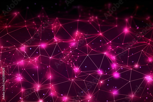 Wireframe background with plexus effect. Futuristic illustration background © Basit