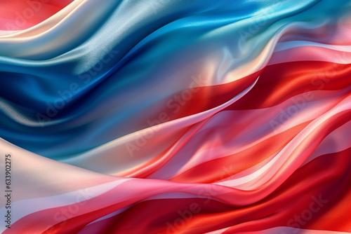 American flag with Waves red blue Gradients 4k Ultra