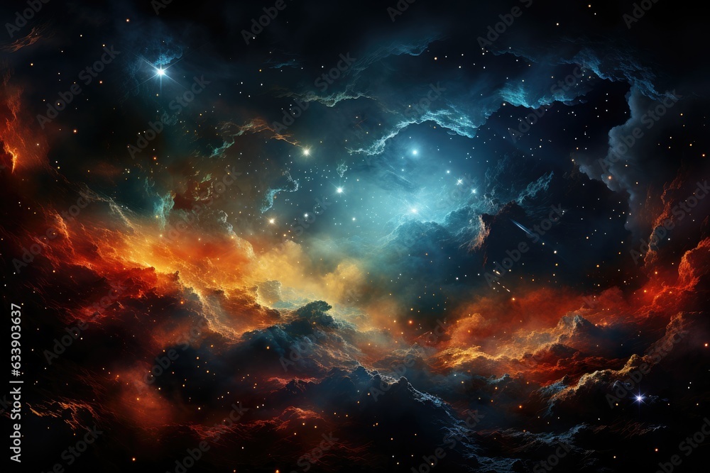 Starry Horizons: Captivating Cosmic Vistas Enriched by Galaxies, Nebulae, and Stars, Conjuring Celestial Magic for Imaginative Design Journeys Generative AI