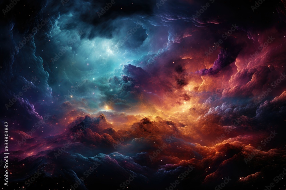Nebular Odyssey Unveiled: Cosmic Backgrounds Transforming Space-Themed Compositions into Astral Dream Generative AI