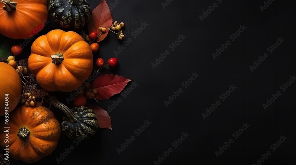 thanksgiving banner halloween decoration background generative ai thanksgiving banner halloween decoration background generative ai