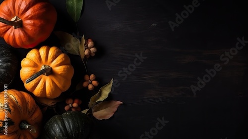 thanksgiving banner halloween decoration background generative ai