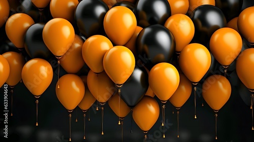yellow and black balloon. 8k resolution