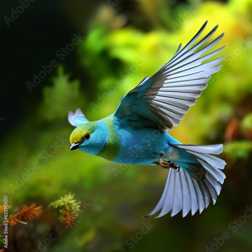 A beautiful, colorful bird's aesthetic photo