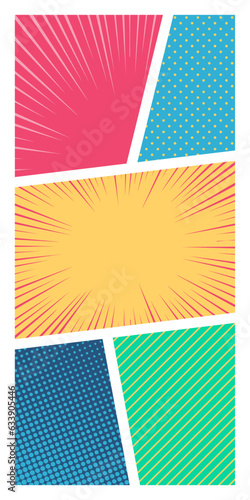 背景素材_漫画_カラフル