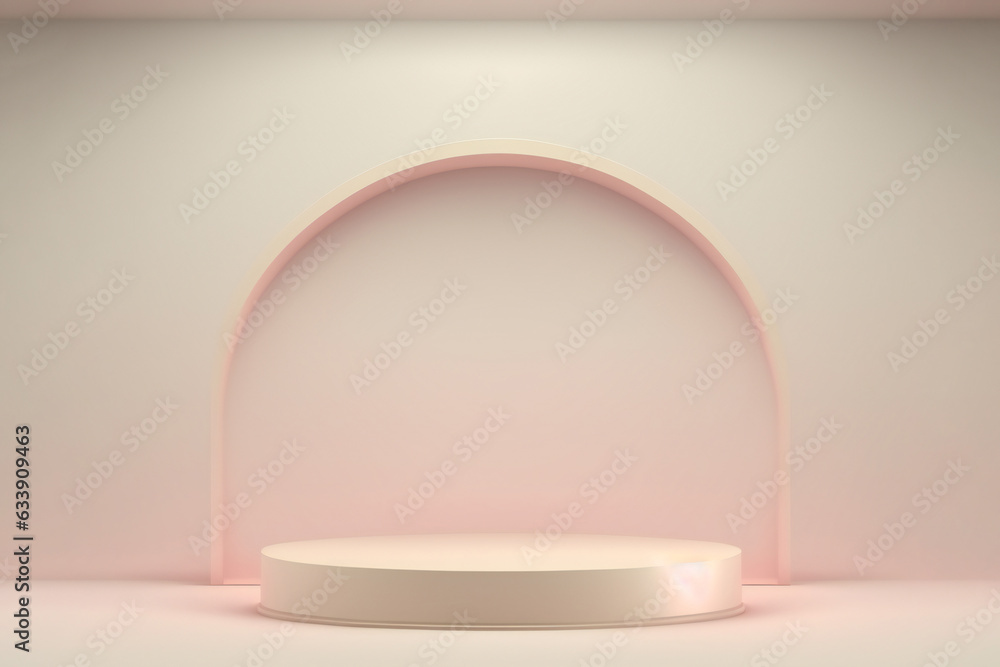pink minimalist podium background for product display