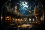 Universal Illumination: Ancient Tomes Emit Ethereal Glow in the Mystical Library of Knowledg Generative AI