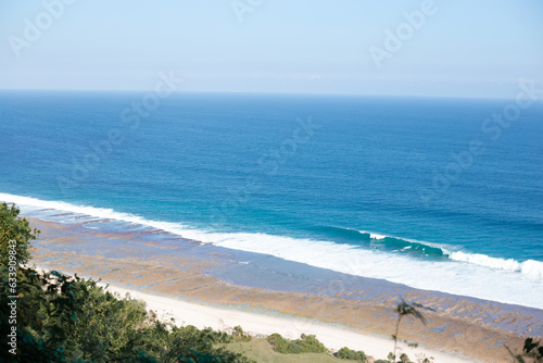 Scenic views of the blue ocean and waves