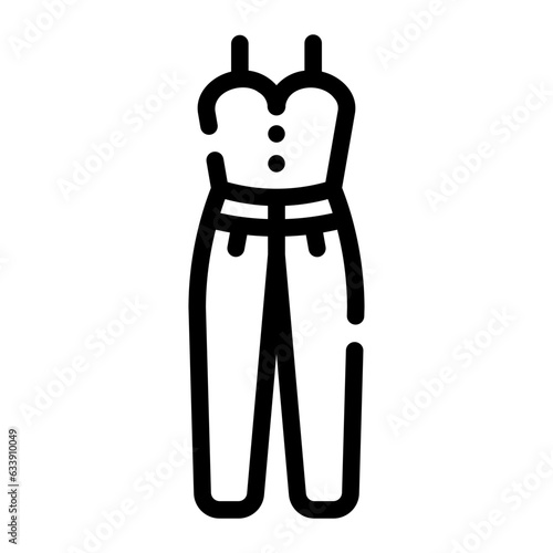 jumpsuit Line Icon