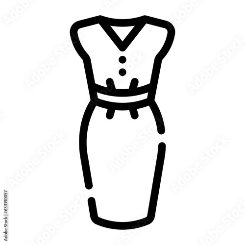 pencil dress Line Icon