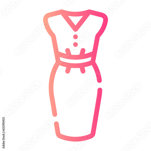pencil dress Line Gradient Icon