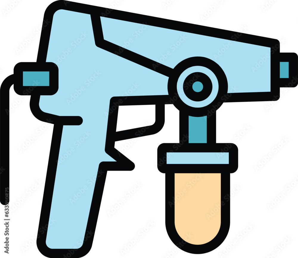 Hairspray icon outline vector. Sprayer gun. Painter air auto color flat Hairspray icon outline vector. Sprayer gun. Painter air auto color flat