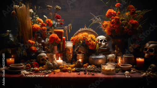 Altar Tradicional de Día de Muertos © Montana Photo&Design