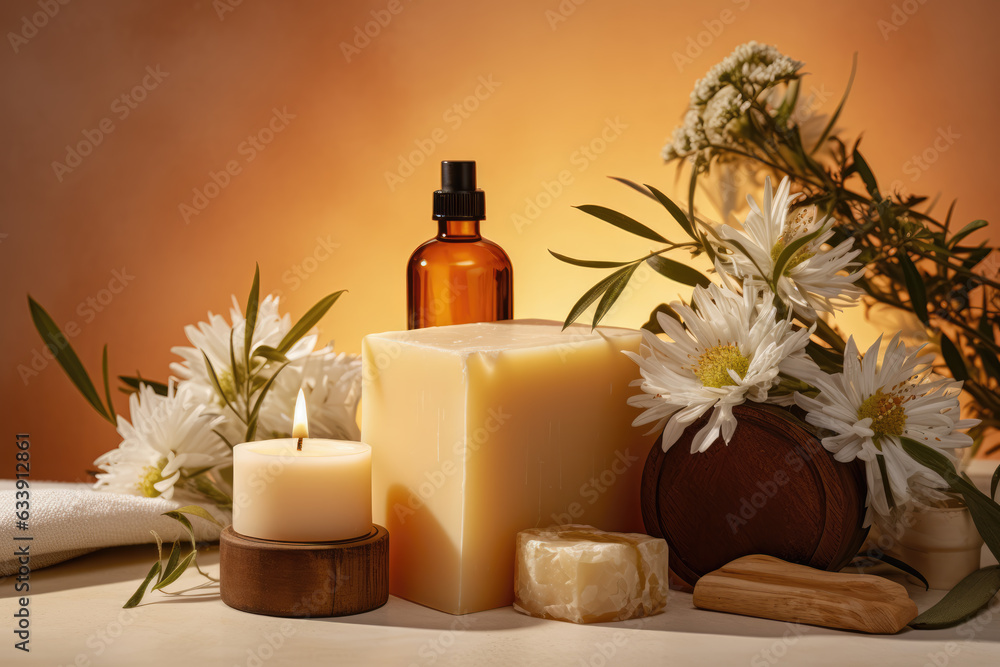 SPA Still Life with Soap and Candles