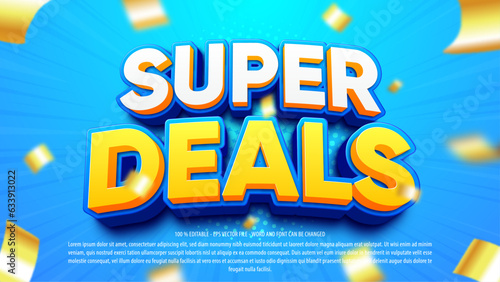 Super deal editable text style effect