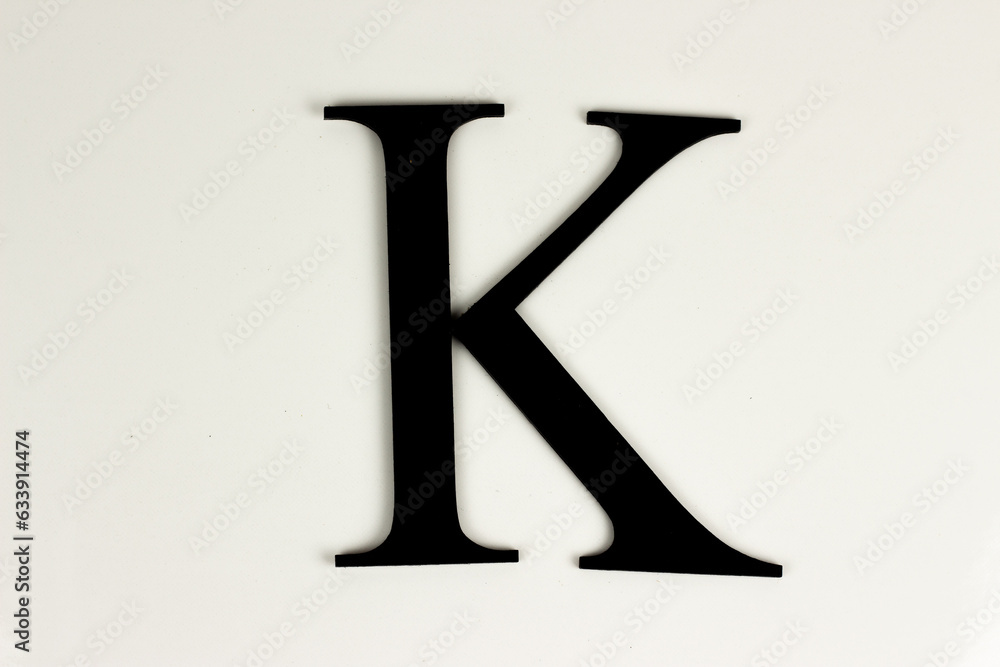 Capital letter on white background - black color letter in capital letters Capital letter on white background - black color letter in capital letters