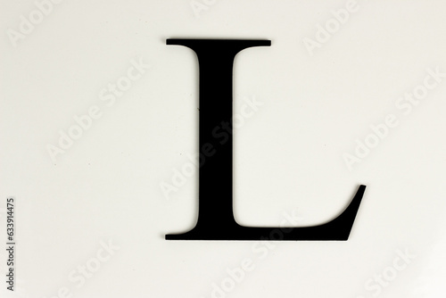 Fototapeta Naklejka Na Ścianę i Meble -  Capital letter on white background - black color letter in capital letters
