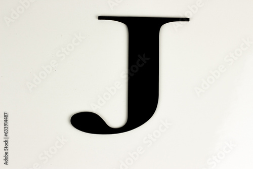 Capital letter on white background - black color letter in capital letters