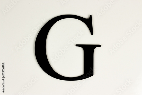Capital letter on white background - black color letter in capital letters