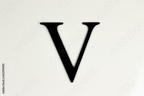 Capital letter on white background - black color letter in capital letters