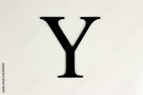 Capital letter on white background - black color letter in capital letters