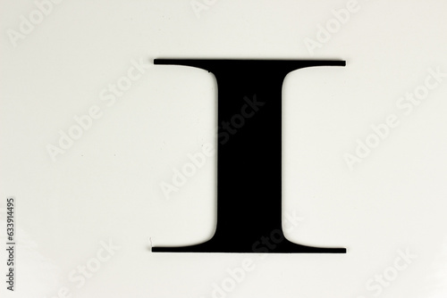 Capital letter on white background - black color letter in capital letters
