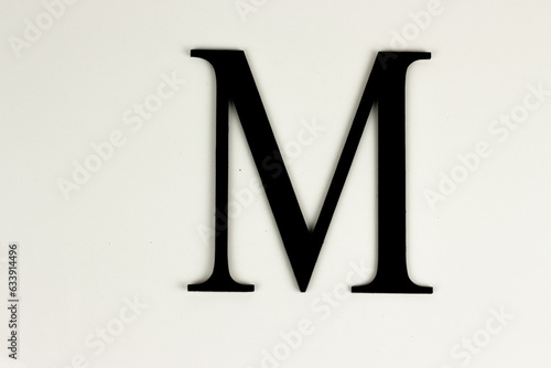 Capital letter on white background - black color letter in capital letters