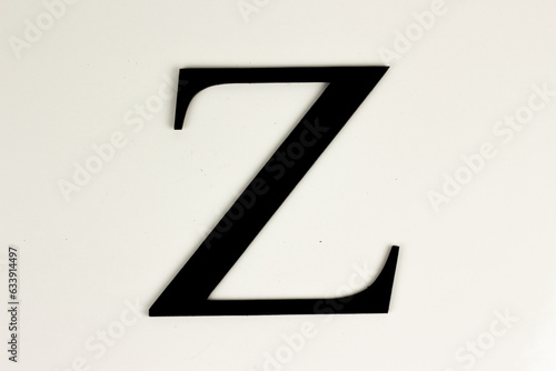 Capital letter on white background - black color letter in capital letters