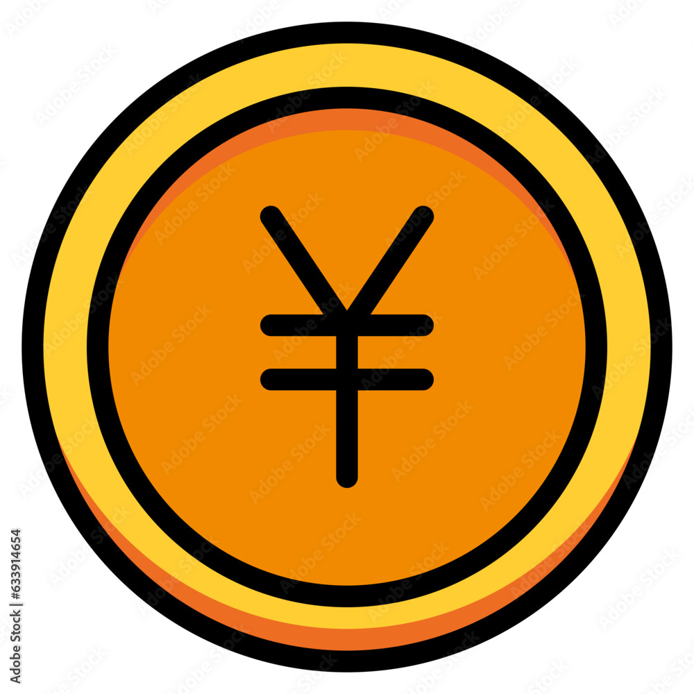 Coin, Currency, Yuan, Money, Finance, Cash, Payment Icon, Filled Line style icon vector illustration, Suitable for website, mobile app, print, presentation, infographic and any other project. Coin, Currency, Yuan, Money, Finance, Cash, Payment Icon, Filled Line style icon vector illustration, Suitable for website, mobile app, print, presentation, infographic and any other project.