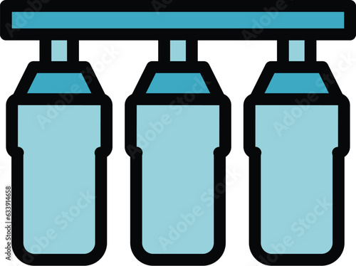 Osmosis treatment icon outline vector. Water filter. System filtration color flat