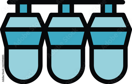 Osmosis purifier icon outline vector. Plant equipment. Filter system color flat