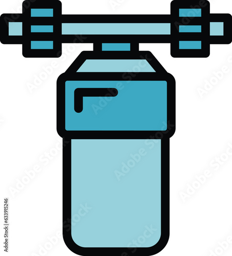 Circulation osmosis icon outline vector. Water system. Plant equipment color flat