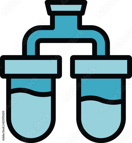 Osmosis purification icon outline vector. Reverse water. Plant equipment color flat