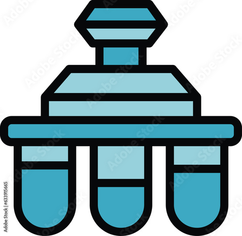Water purification icon outline vector. Reverse filter. System plant color flat