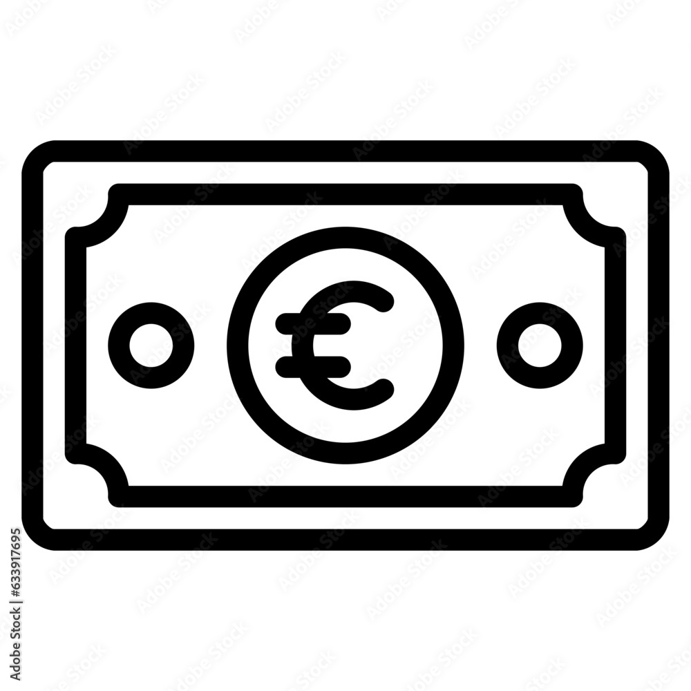 Cash, Currency, euro, Finance, Money, Payment Icon, Line style icon vector illustration, Suitable for website, mobile app, print, presentation, infographic and any other project. Cash, Currency, euro, Finance, Money, Payment Icon, Line style icon vector illustration, Suitable for website, mobile app, print, presentation, infographic and any other project.