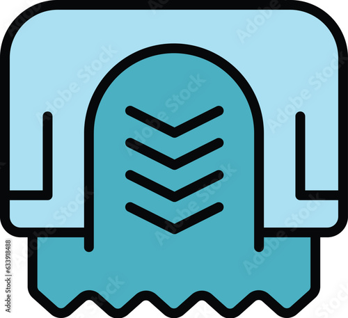 Automatic warm dryer icon outline vector. Air machine. Paper symbol color flat